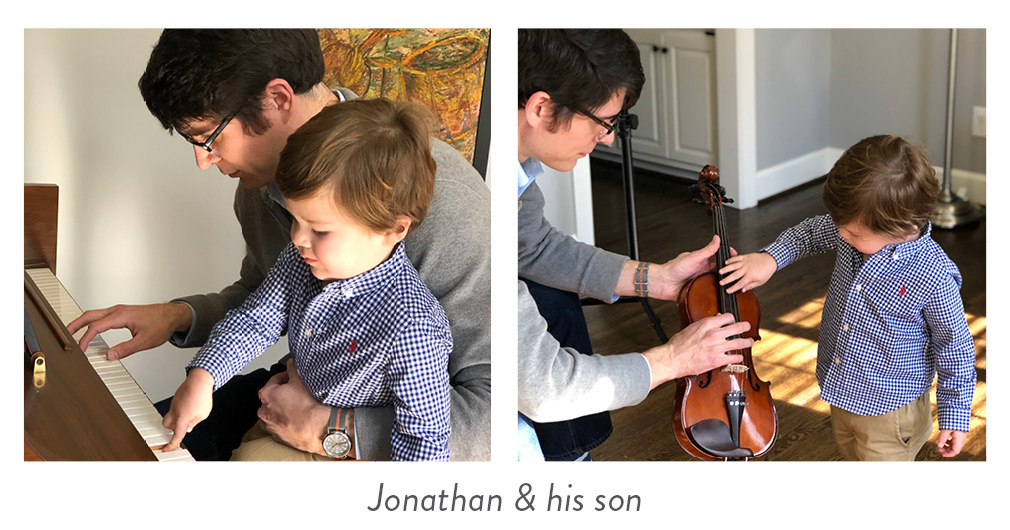 Jonathan Hoffmann & Son with instruments