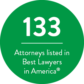 133 Attorneys listed in Best Lawyers in America