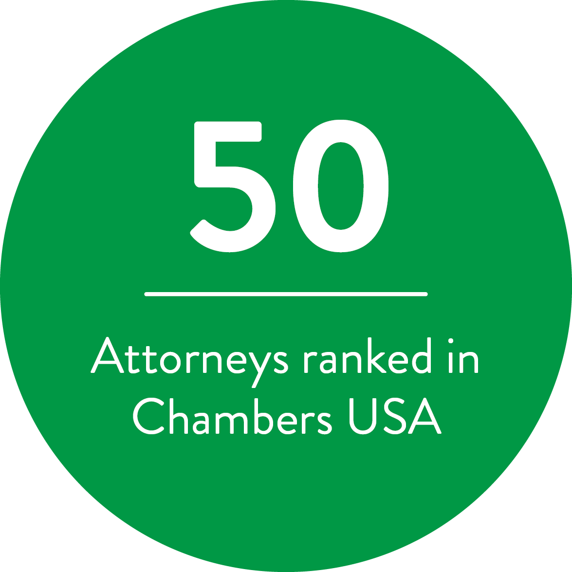 50 Attorneys ranked in Chambers USA