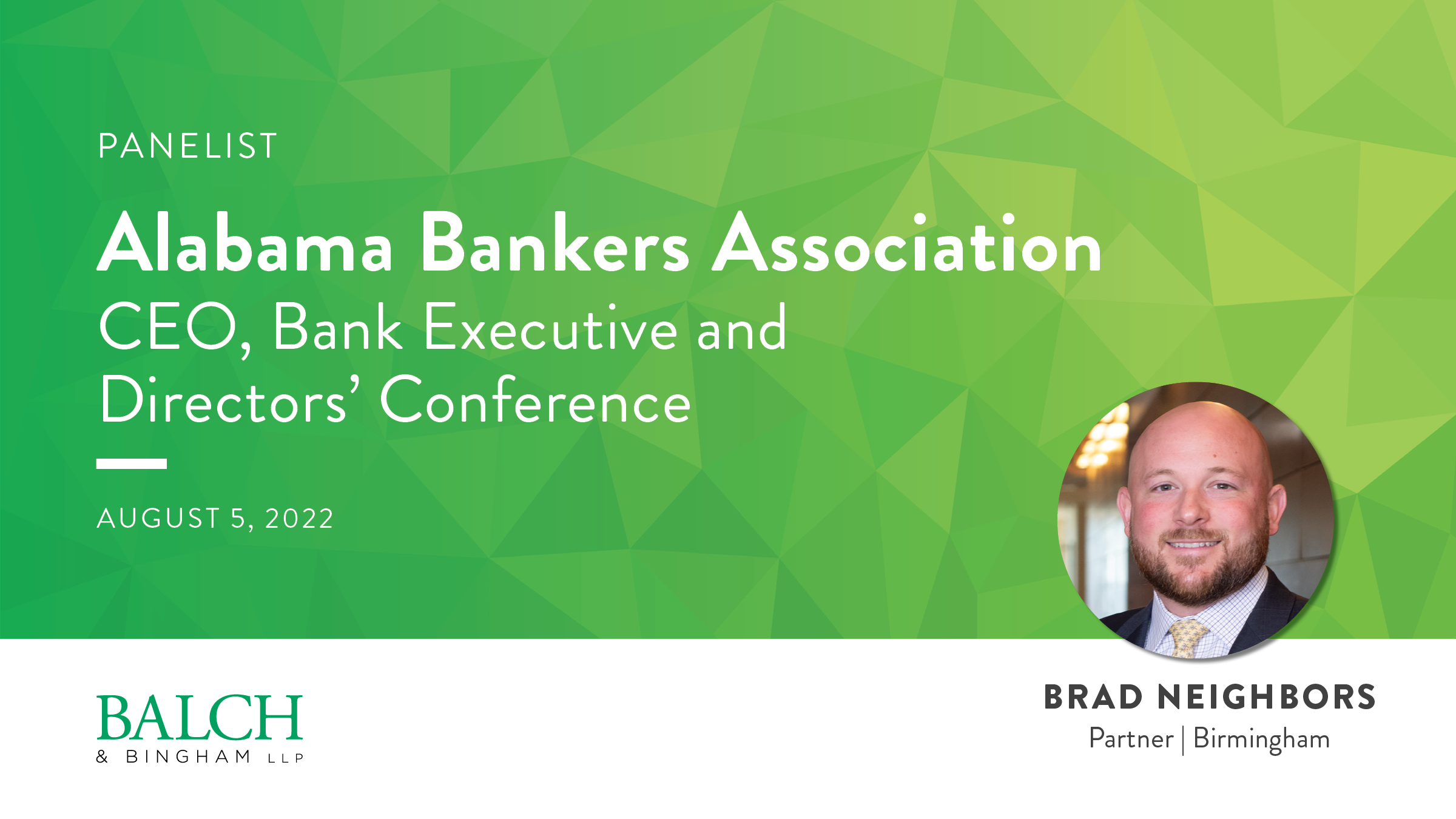 Brad Neighbors Alabama Bankers Association Balch & Bingham LLP