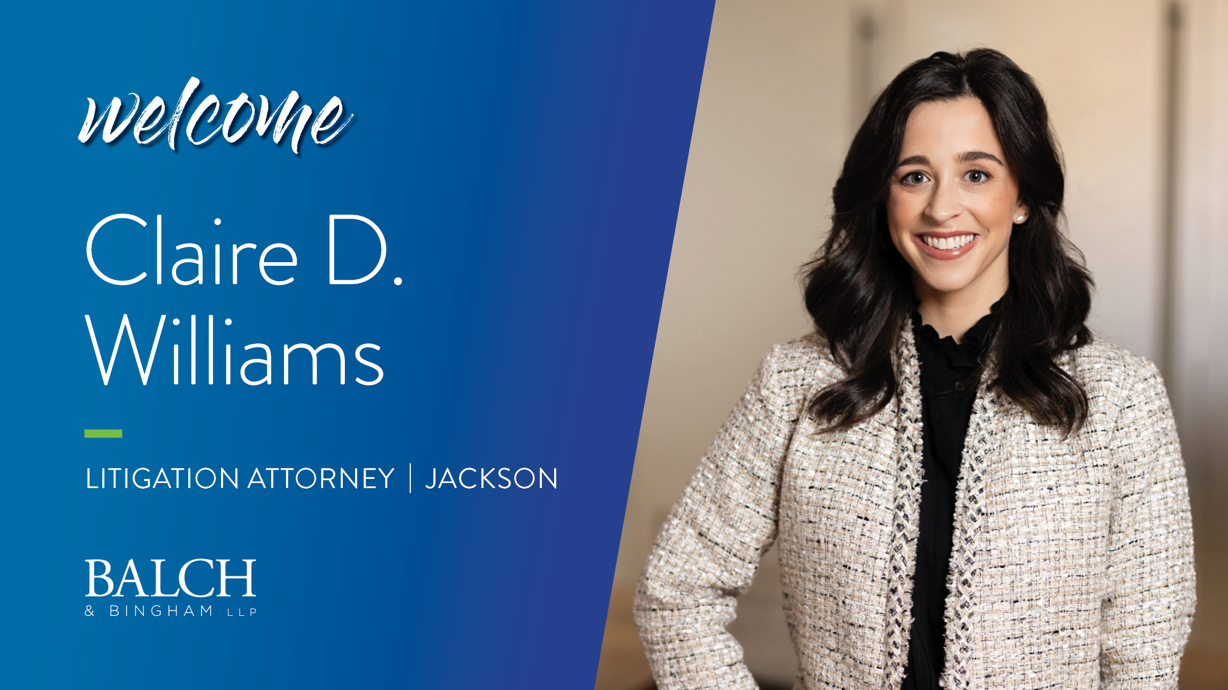 Claire D. Williams Litigation Attorney Jackson, MS Balch